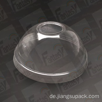 Einweg-transparente PET-Plastik-Flachkappe für Tasse